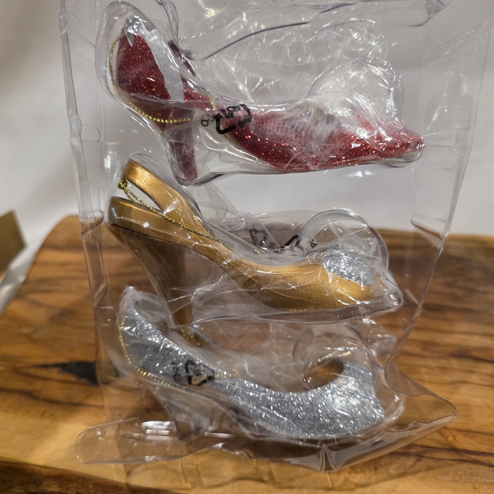*4 For $25* Avon Dazzling Heels Ornaments - Set Of 3